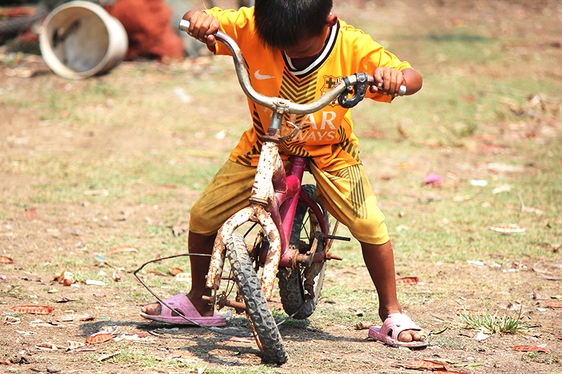Cambodia rural bicycle