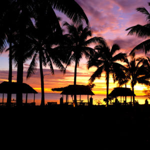 Samoa at sunset
